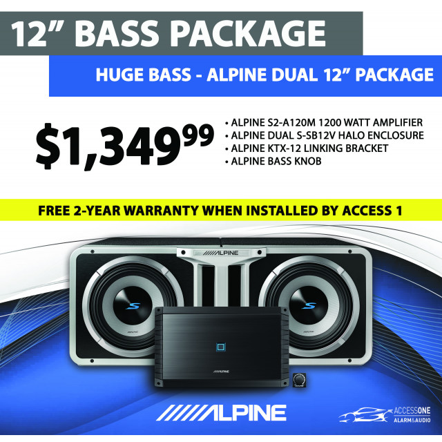 Alpine Dual 12' S Series Bass Package